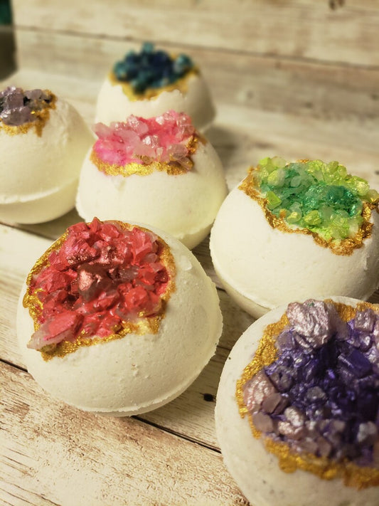 Geode bath bombs