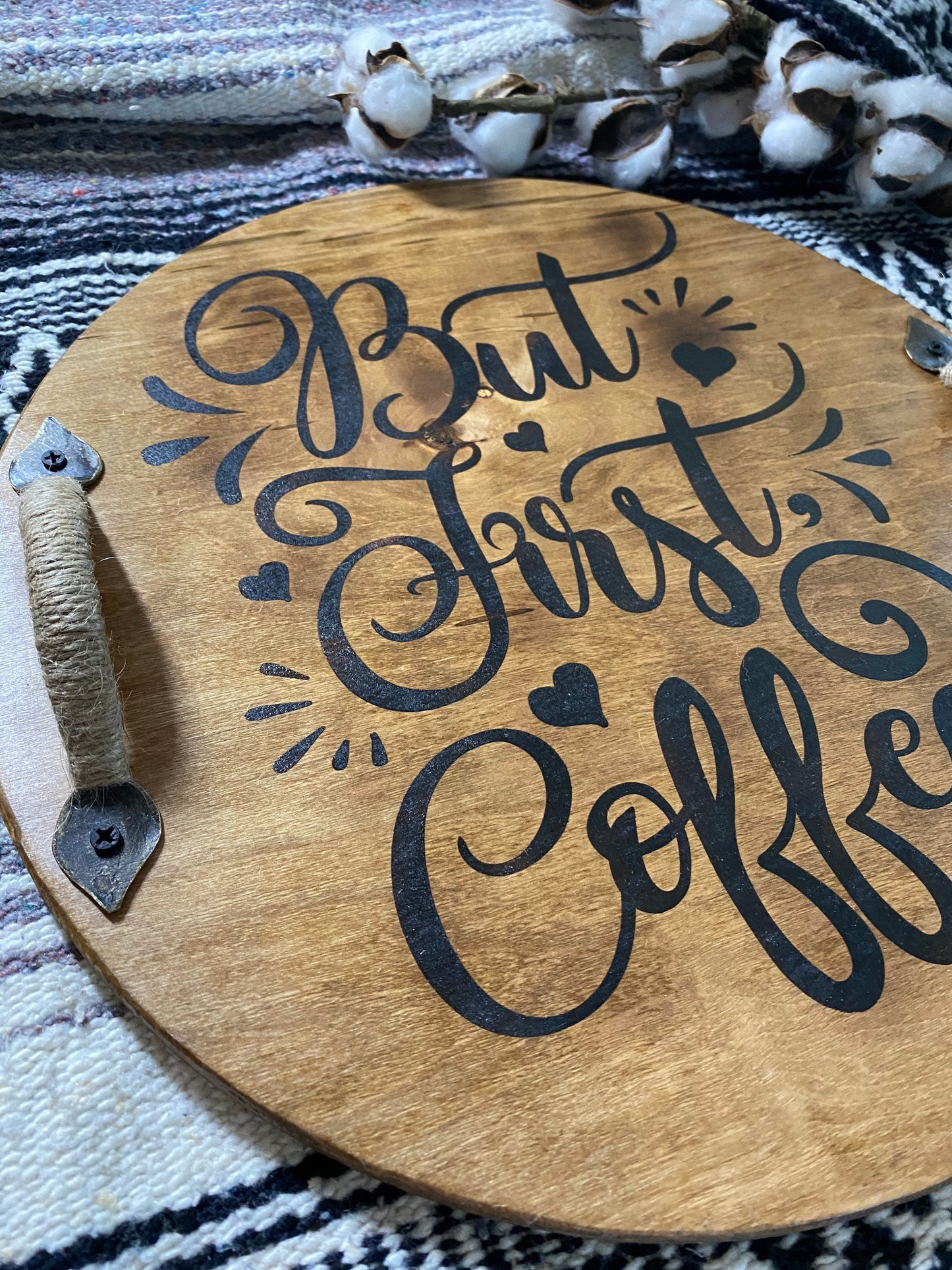 But First Coffee Wooden Serving Tray